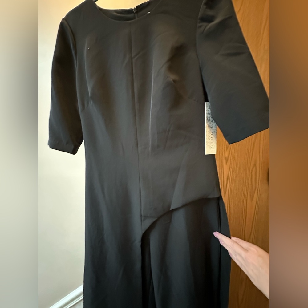 Davina Walk Thru Jumpsuit Elegant Black Pantsuit Romper - Picture 5 of 10
